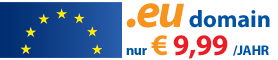 eu-Domain nur 9,99 &euro;/Jahr